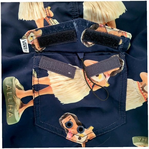 Van's Off The Wall Aloha Hula Girl Surf Boardshorts - Size 32/M 19" - Picture 6 of 13